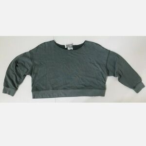 AMERICAN EAGLE AERIE WOMEN'S CROPPED GREEN SWEATER